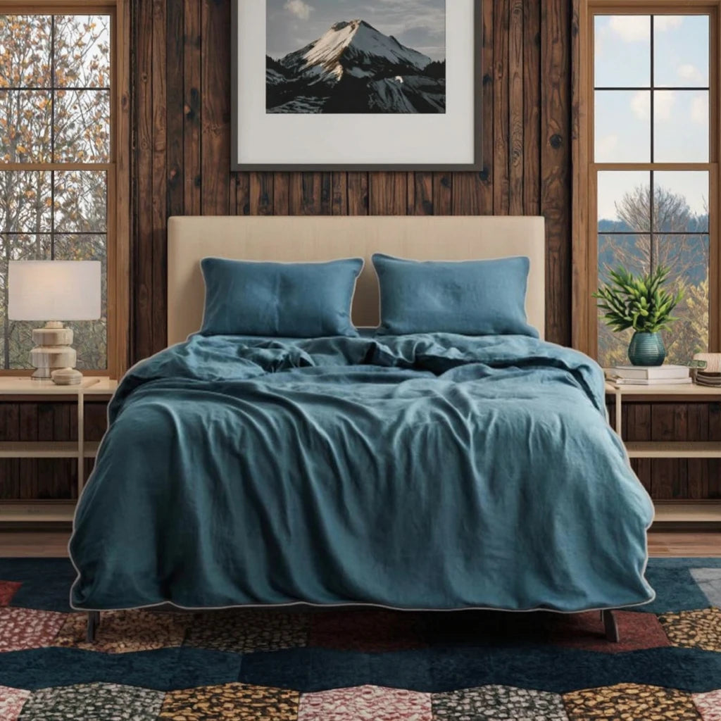100% Flax Linen Bedding French Linen Bedding Linen Bedding Sheets and Duvet Cover Sets