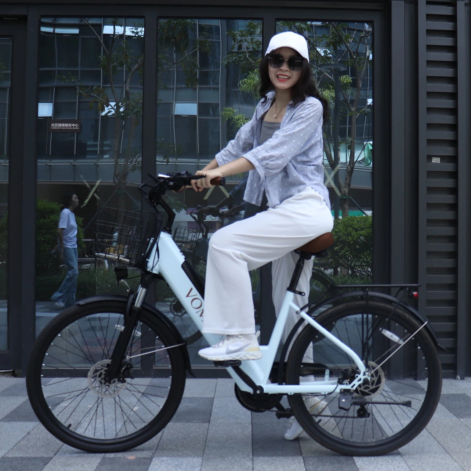 Factory VOMO CS20 Skinny Spining Bike Direct Price Step Through Skinny Tire Ebike 25km/h Ebike