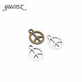 YuenZ 3 Colour Alloy Metal Antique Sliver Peace Charm Jewelry Making DIY Handmade Craft 16*13mm J163