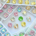 K9 Multi Section High Transparency Colored Pointed Bottom Crystal Nail Jewelry Rhinestones Zircon Diamond Nail Art Ornaments