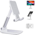 Angle Height Adjustable Cell Phone Stand for Desk Fully Foldable Cell Phone Storage Holder