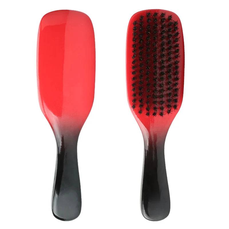 Abeis Mini Portable Big Long Bend 100% Beech Wood Wave Brush 360 Boar Bristle Hair Brush Men Wave Hair Brushes