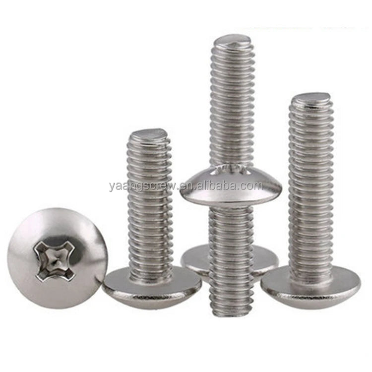 Stainless Steel Sus304 A2 Phillips Cross Truss Head Machine Screw Din M2 M2.5 M3 M3.5 M4 M5 M6 M8 Unc Unf Inch Size Custom