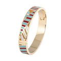 SY Women Gold Customized Colorful Stainless Steel Enamel Bangle Bracelet for Jewelry Gift