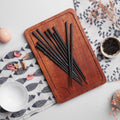 Stock Reusable Personalized  Chopsticks Black  Alloy Plastic Custom Chopsticks