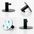 Stainless Steel Door Hook Black Towel Hook Self-Adhesive Wall Hooks for Kitchen Bathroom Accessories