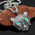 MECYLIFE Scandinavian Bear Pendant Men's Punk Stainless Steel Jewelry Talisman Viking Bear Necklace
