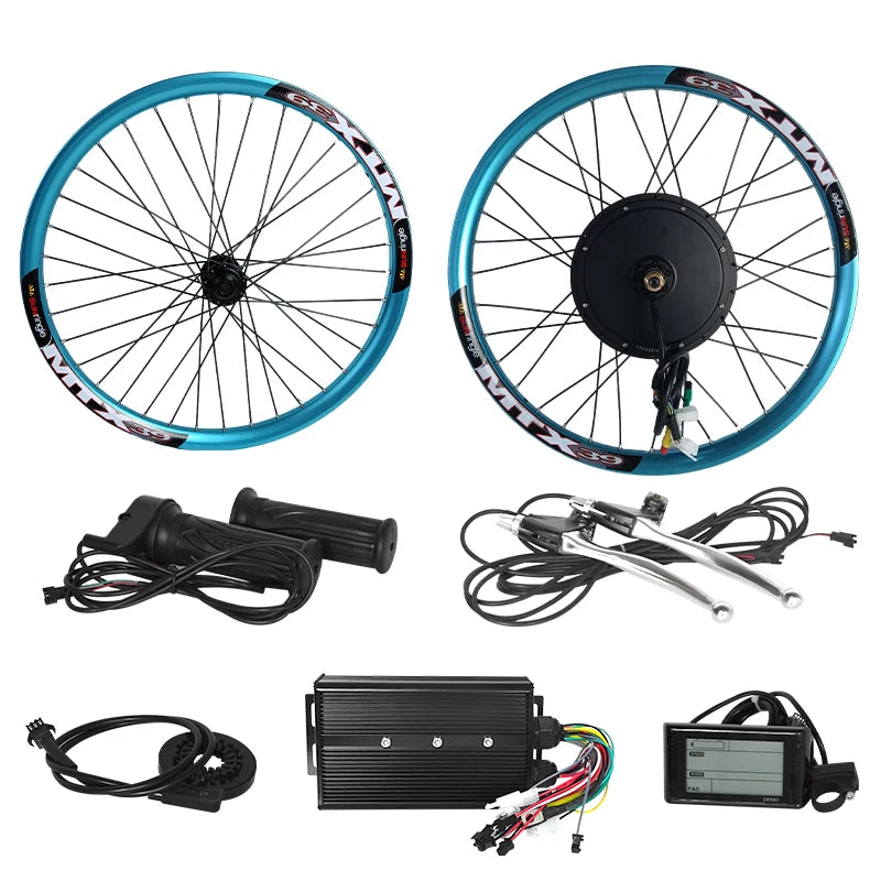 48v 2000w Ebike Moto E Bike Electric Bike Hub Motor Conversion Kit with Battery