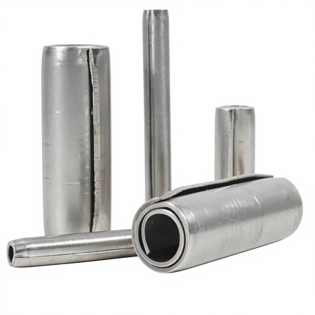Custom Non-Standard Premium Heavy Duty DIN7344 Coiled Spring Pins | Stainless Steel Round Elastic Pins