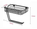 Wall Mounted Iron Metal Storage Basket With Toilet Paper Towel Holder MegaBDM