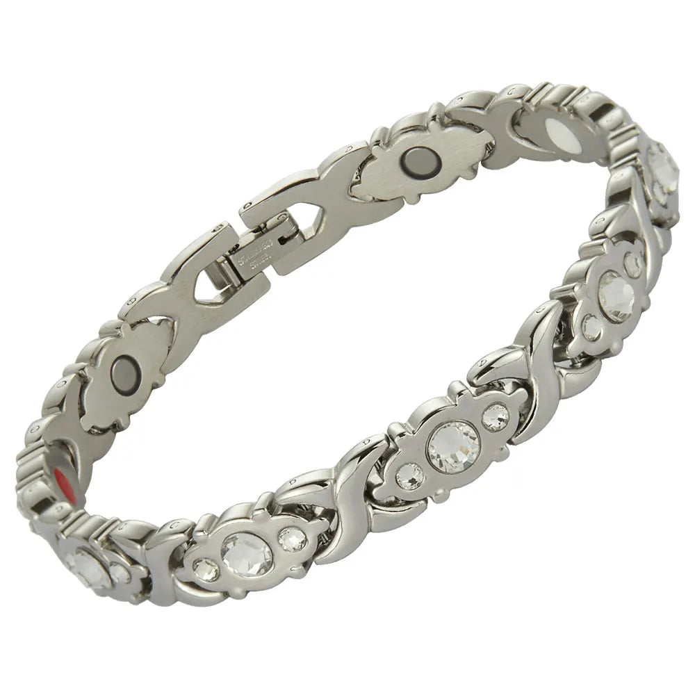 Bio Magnetix Bracelet Stainless Steel Energy Healing Stretch Natural Stone Fashion Jewelry for Arthritis Magnetic
