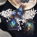 10pcs/pack PET Stickers Dark Night Light Series American Retro Gothic Handbook Handbook Material