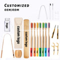 OEM Biodegradable Reusable Bamboo Toothbrushes Eco-Friendly Soft Nylon Bristles Natural Bamboo Material for Home Use