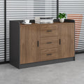 Wooden Panel Extendable 4-Drawer Filing Cabinet for Home Office-Modern Commercial Office Furniture