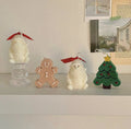 Handmade Christmas Decorations Soy Wax and Beeswax Candle Featuring Santa Claus Christmas Tree Gingerbread Man Christmas Gift