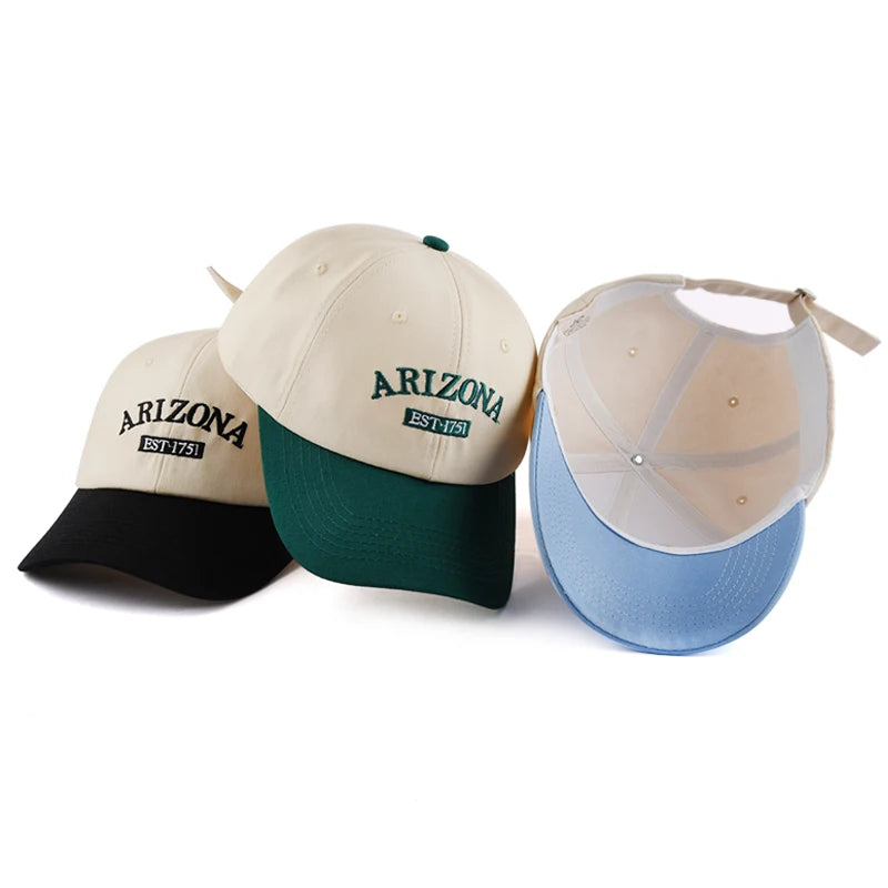 Esone PT-DC0009 2025 Custom High Quality 6 Panel 100% Cotton Embroidery Logo Sporty Letter Two Tone Unisex Baseball Hat Fashion