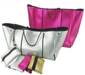 Small MOQ factory price handbag carrier bag custom neoprene beach bag lady bag