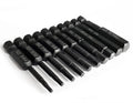 10 Pcs SAE/Metric Hex Head Allen Wrench Drill Bit Set 1/4" Diameter Quick Release Shank Magnetic Screwdriver Bit Set