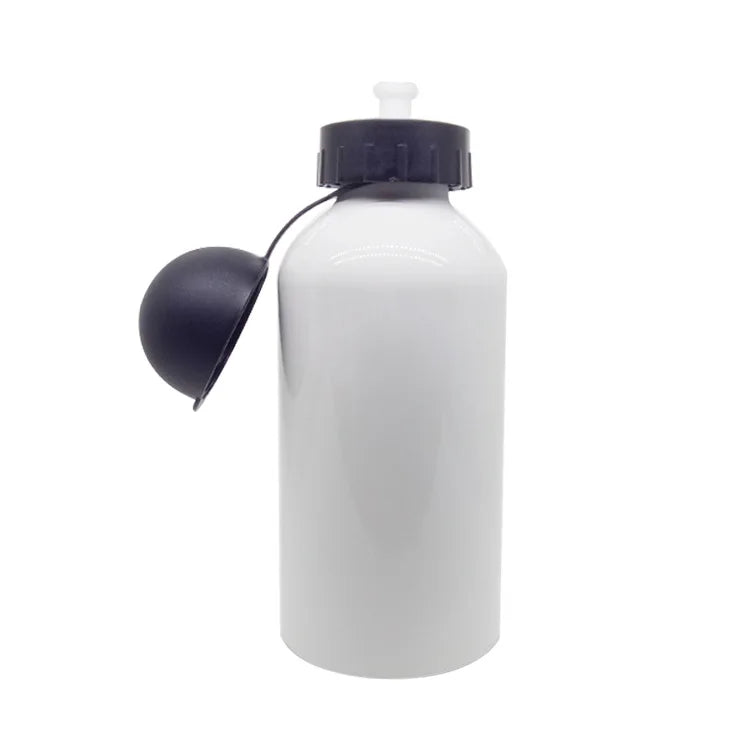 600ML White Aluminum Sport Water Bottle with Round Lids Sublimation Blanks for Direct Drinking Durable Aluminum Alloy Cup