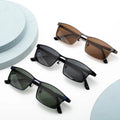 Fashion Vintage Square Full Rim Lightweight Comfortable Polarized Unisex Pure Titanium Sunglasses Frames Brand Designer