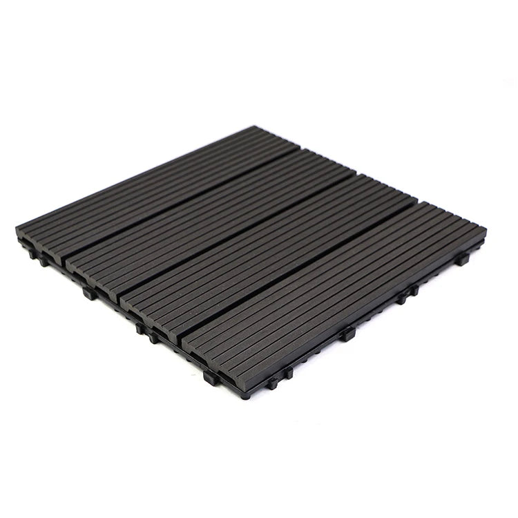 Factory Price Outdoor Square Brushed Interlocking WPC Wood Plastic Composite Durable Waterproof Garage Floor Tiles