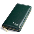 Factory New Arrival Oil Wax Genuine Leather Women's Zipper Wallet Large Capacity Long Wallet