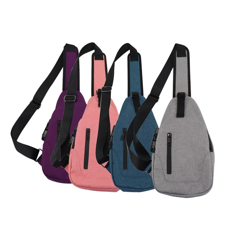 Custom Smell Proof Sling Shoulder Bags Men Carbon Lined Odor Smell Proof Smellproof Crossbody Chest Bag with Lock