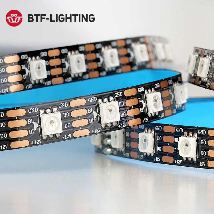 Custom Fashion Dream Color Flexible 100Leds 144Leds 12V Pixel Tape Addressable LED Strip WS2815