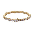 BB023  3mm 4mm 5mm  Spring Clasp Brass Zircon Tennis Chain Bracelet  Hip Hop Bling Jewelry Gold Silver CZ Tennis Chain Iced Out
