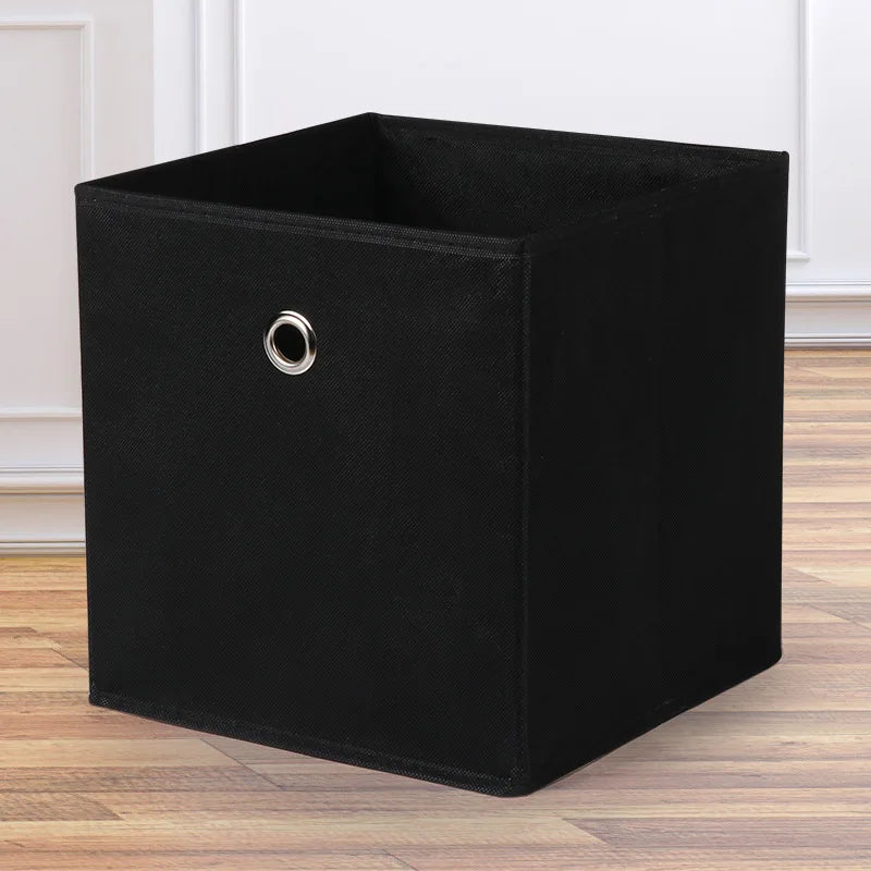 Fabric Covered Storage Box Large Capacity 31*31*31 cm Foldable Rectangle Design Practical Folding Storage Boxes