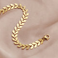 Trending Bracelet 2021 Stainless Steel Gold Plated Adjustable Fishbone Arrow Chain Bracelet for Women