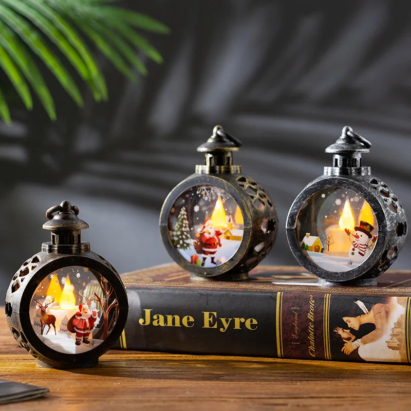 Led Night Lights Luxury Santa Claus Snowman Christmas Ornament Decorations for Home Decor
