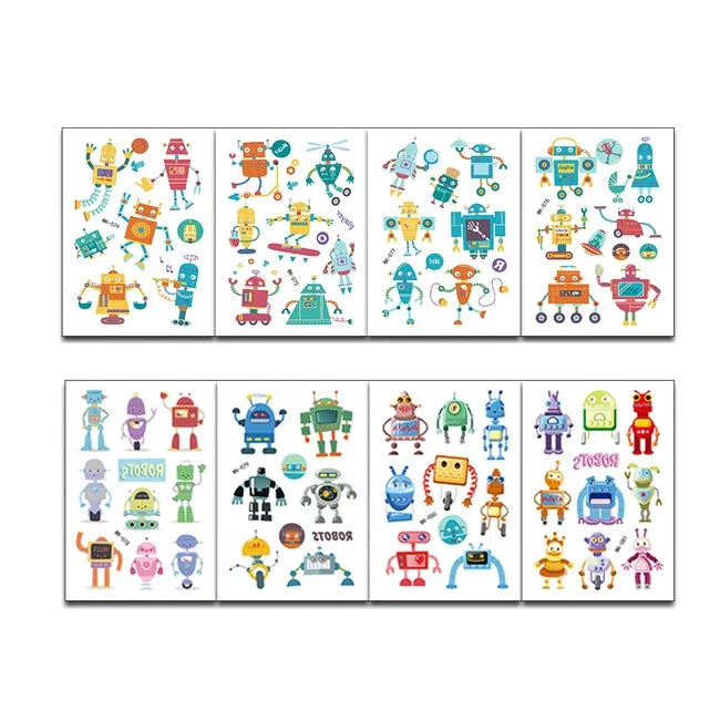 Hot Sale Robot Design Tattoo Sticker Offtemporary Kids Custom Stickers Tattoos