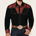 Premium Spring Autumn Fashion Creative Men's Cardigan Plus Size Shirt Lapel Button Down Shirt Casual Western Print Tops
