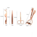 Free Sample Private Label Professional Rose Gold Eyelash Curler Set Ultra Long Contact Surface Stainless Steel Eyelash Tweezers MegaBDM