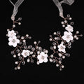 Vintage Silver Wedding Hair Accessories Bridal Headwear Flower Shiny Crystal Hair Headdress Elegant Banquet for Women