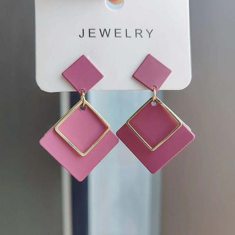 European and American Elegant Geometric 2023 New Fashionable Long Personalized Popular Earring
