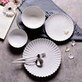 Japanese Chrysanthemum  Frosted Ceramic Household Plate Dish Creative Steak Plate Rice Bowl Western Cuisine Plate Dessert
