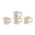 Eco-Friendly Luxurious  Ceramic Coffee Mug With Gold Handle Customisable Luxury Logo Designed for Christmas