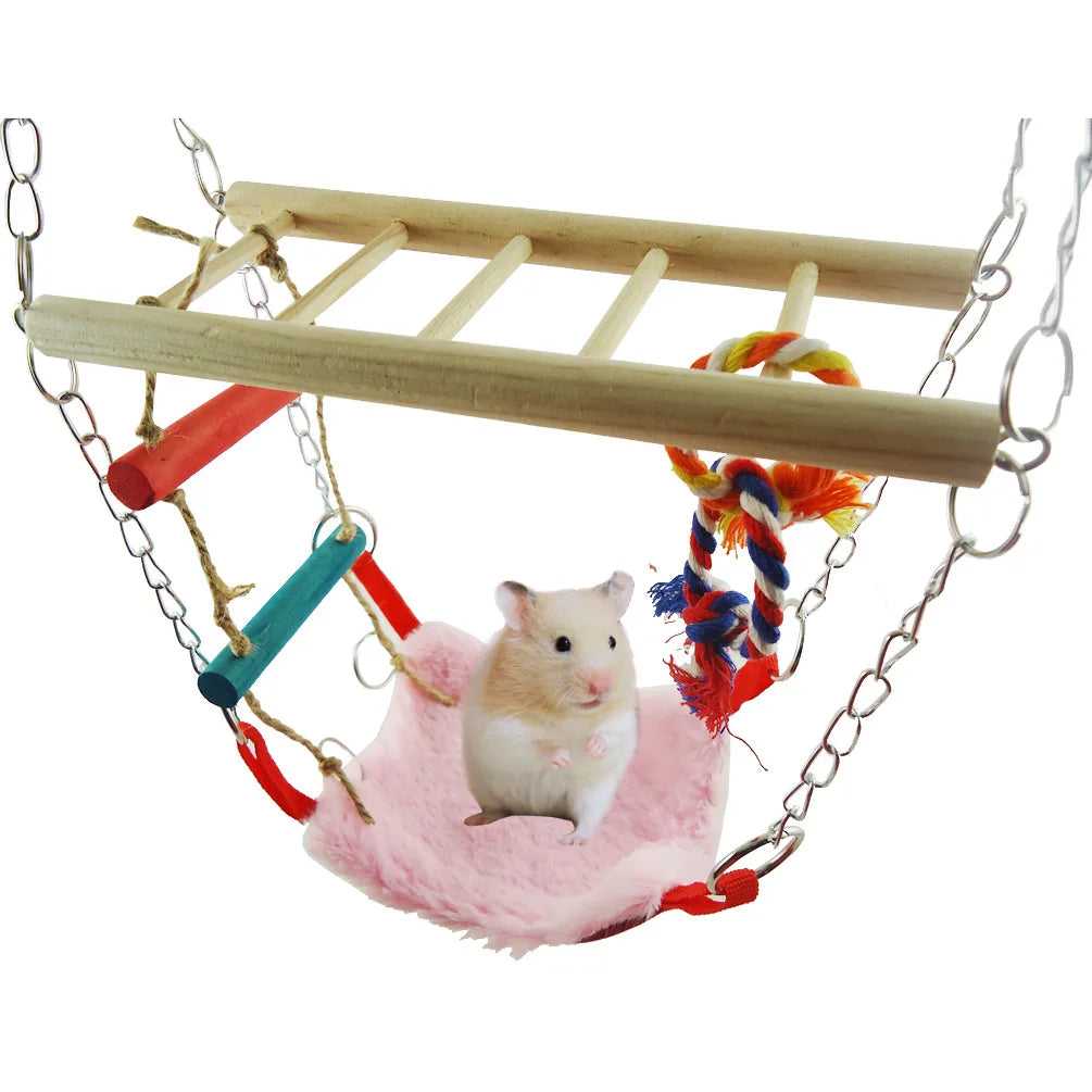 Wholesale Small Animal Wood Bird Parrot Rat Pet Hammock Hamster