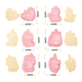 Saffron 6pcs/Box Unicorn Embosser Set Plastic Horse and Unicorn Cookie Cutter for Cupcake Cake Biscuit Cookie Decorating