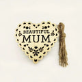 Tailai Mom Unfinished Wood Craft Mother Day Wooden Ornaments to Paint DIY Blank Mom Signs for Birthday Party Decoration