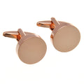 Wholesale Round Rose Gold Blank Cuff Links Custom Mens Business Suit Shirt Sleeve Button Wedding Tuxedo Party Gift Cufflinks