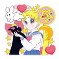 Big Size Sailor Moon Cartoon Luggage Stickers for Girl Suitcase Wall Decoration Waterproof PVC Anime Sticker