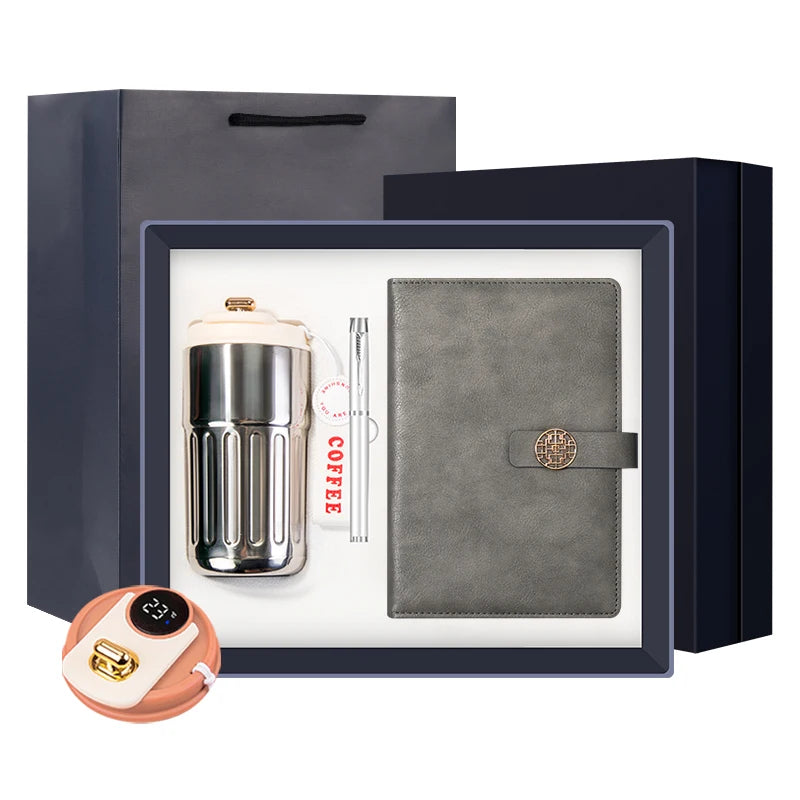 Custom Logo Promotional Office Accessory Gift Set for Company Business for Grooms Men Coffee Mug Pen Notebook Return Gifts Idea