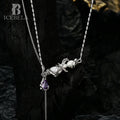 ICEBELA Fashion Jewelry 925 Pure Silver Korean Style Minimalist Rice Bead Necklace Wholesale Ins Unique Pearl Zircon Jewelry