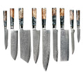 Black Resin Handle VG10 Damascus Steel Kitchen Knife Set
