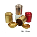 Wholesale sealed Food Grade Custom logo Round Airtight Metal Candy Tin Box Canister Double Lid Tinplate Tea Coffee Cookie Can
