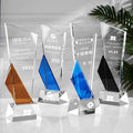 Personalized Amber Blue Gray Red Crystal Trophy MH-J0260