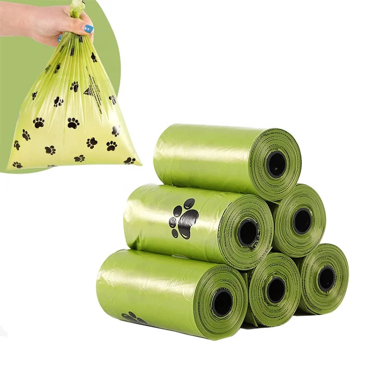 Eco-Friendly Large Waste Bags for Dogs Biodegradable Dog Poop Bags Degradable Plastic Material Sustainable Pet Product